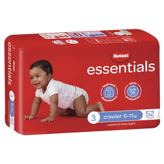 Huggies Essentials Crawler Size 3 (6-11Kg), 52 Pack