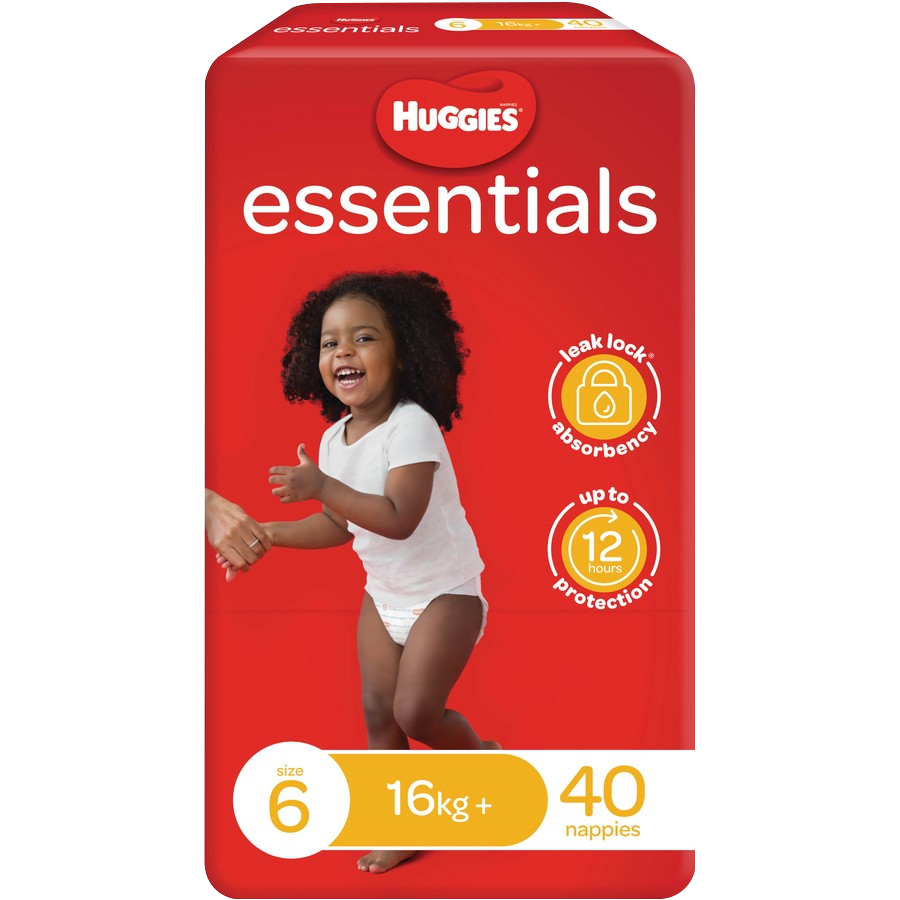 Huggies Essentials Junior Size 6 (16kg+), 40 Pack