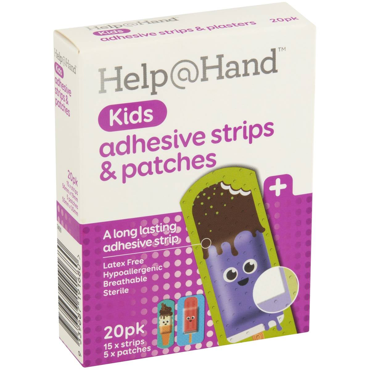 Help Hand Kids Strips&Patch 20PK