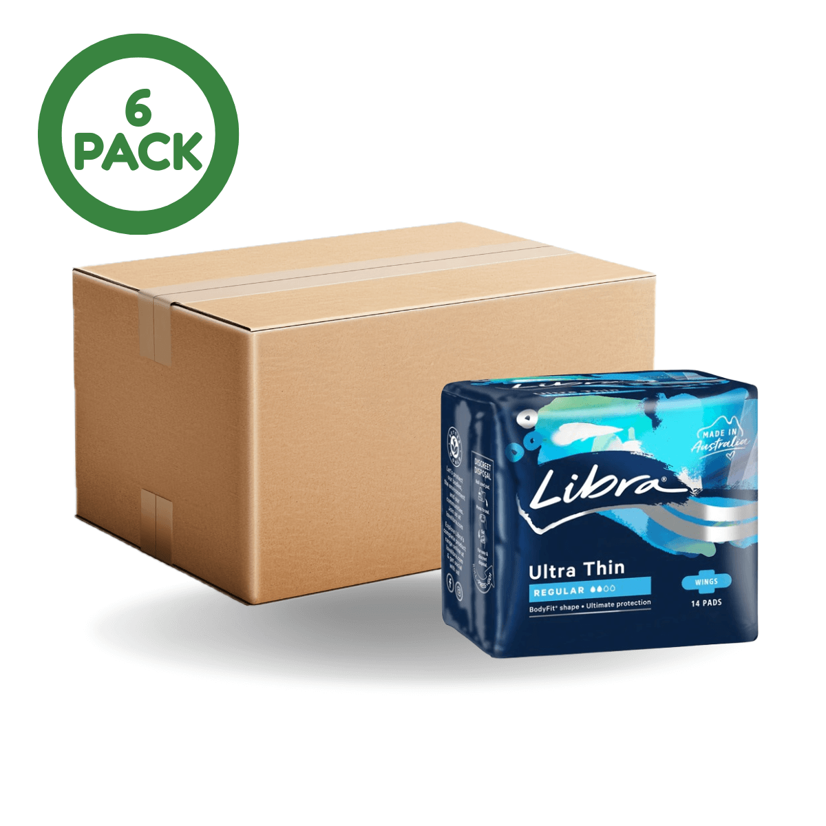 Libra Ultra Thin Reg Wing 6 x 14's