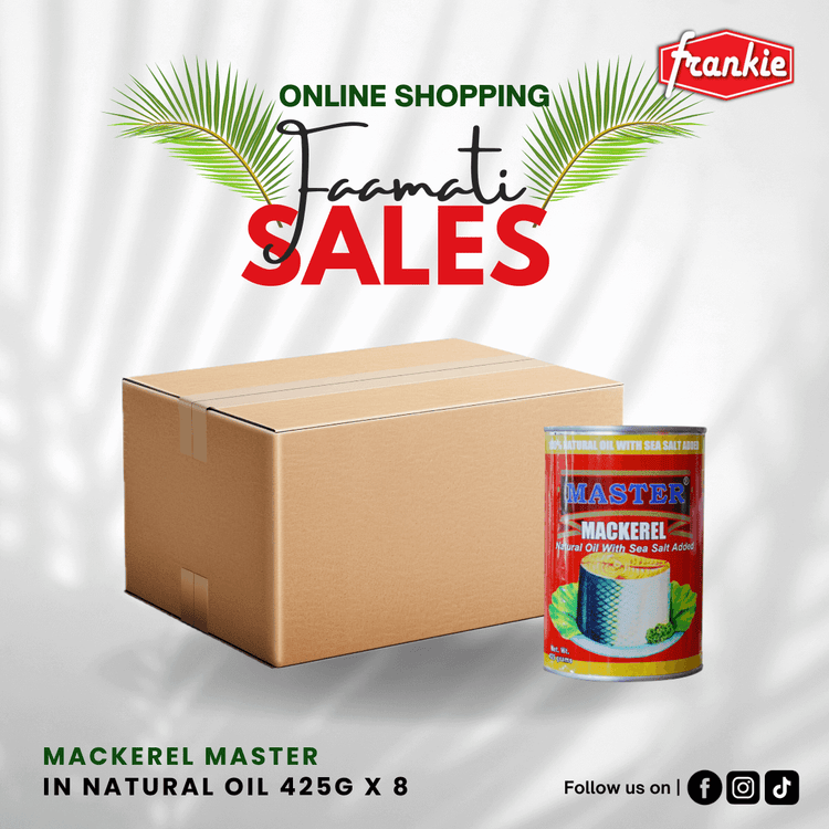 Master Mackerel Natural Oil 425g x 8 - Frankie Supermarket