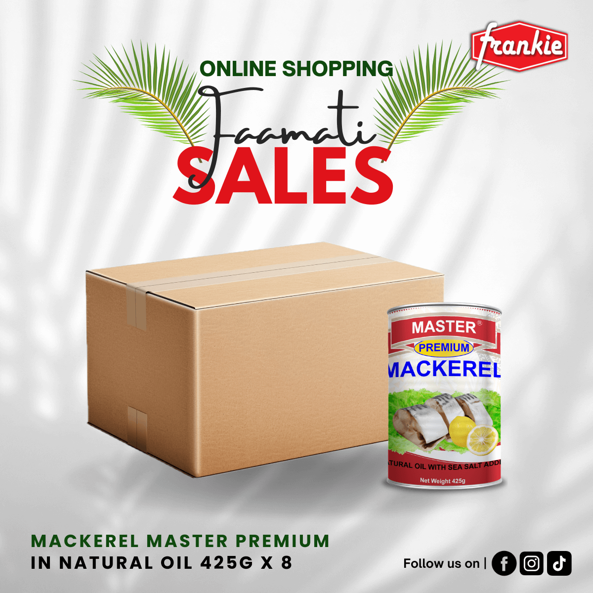 Master Premium Mackerel N/Oil 425g x 8 - Frankie Supermarket