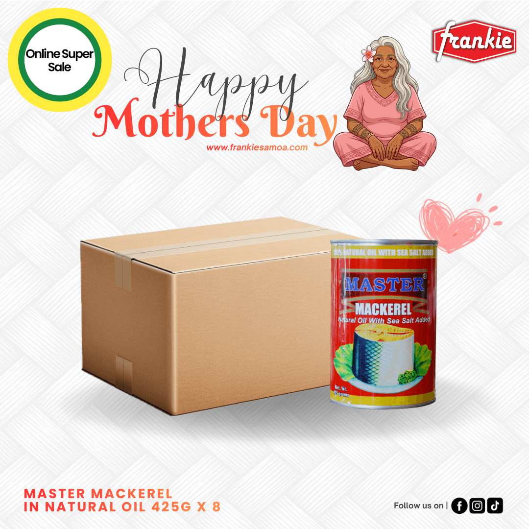 Master Mackerel Natural Oil 425g x 8 - Frankie Supermarket