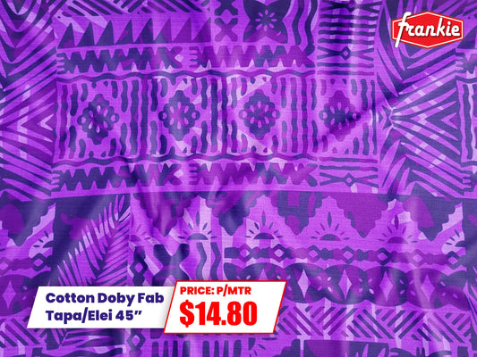 Cotton Dobby Fabrics Tapa/Elei 45" per meter