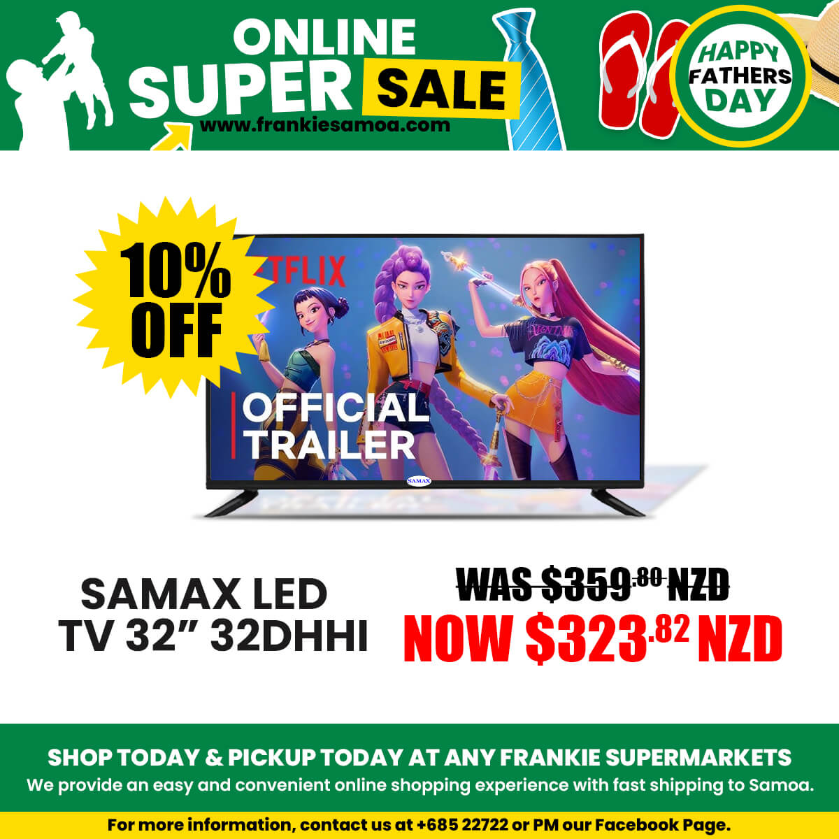Samax Led TV 32" 32DHHC