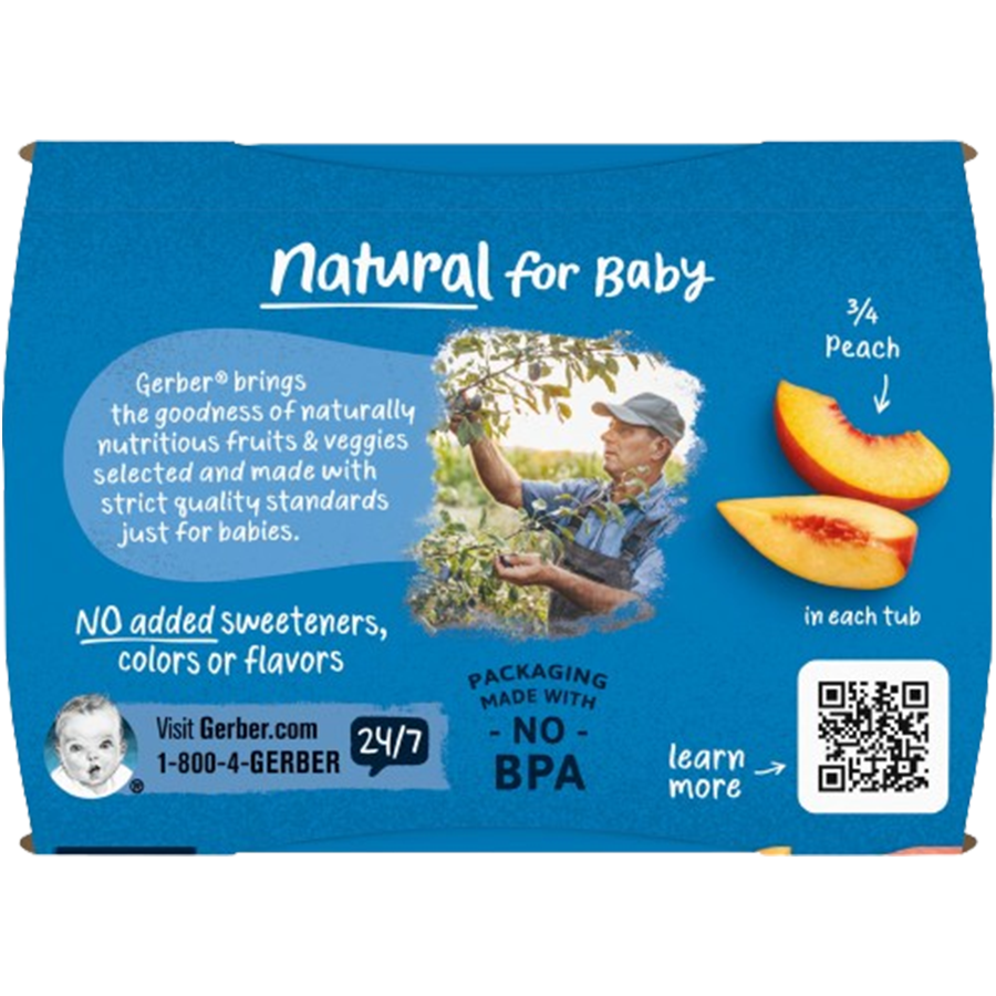 Gerber Baby Food Peach 4oz
