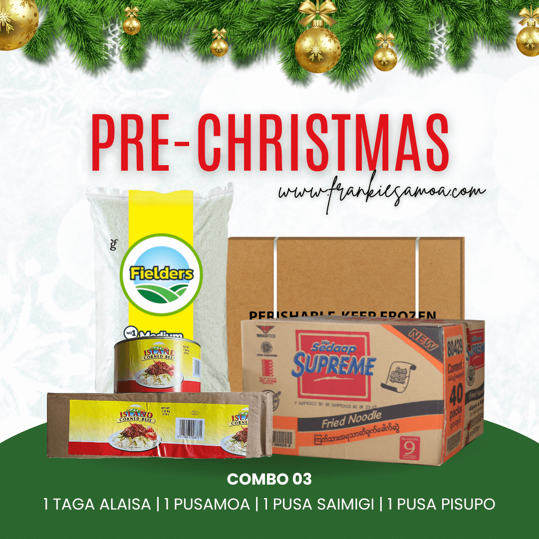 Pre-Christmas Combo 03 - 1 Rice 40lbs + 1 Chicken Leg Quarter 15kg + 1 Island Corned Beef 3lbs/2 + 1 Sedaap Supreme Noodle 91g/40