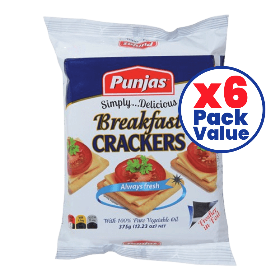 Punjas Breakfast Crackers 375g x 6pcs