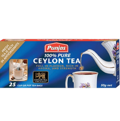 Punjas Ceylon Tea Bag, 25'S 2G