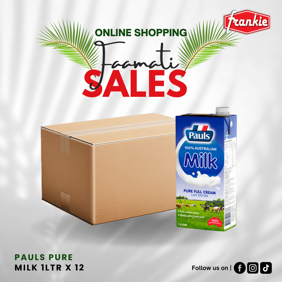 Pauls Pure Milk 1ltr x 12 - Frankie Supermarket