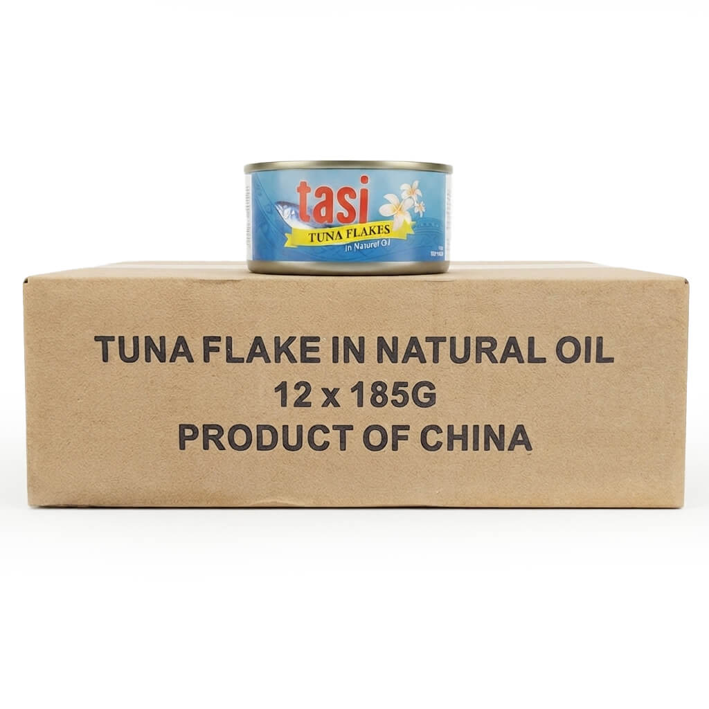 Tasi Tuna Flakes in Natural Oil 185g x 12 - Frankie Supermarket