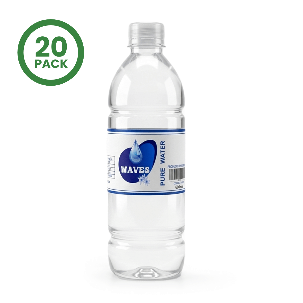 Waves Pure Water 600ml x 20 - Frankie Supermarket