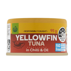 WW Yellowfin Tuna In Chilli & Oil 95g