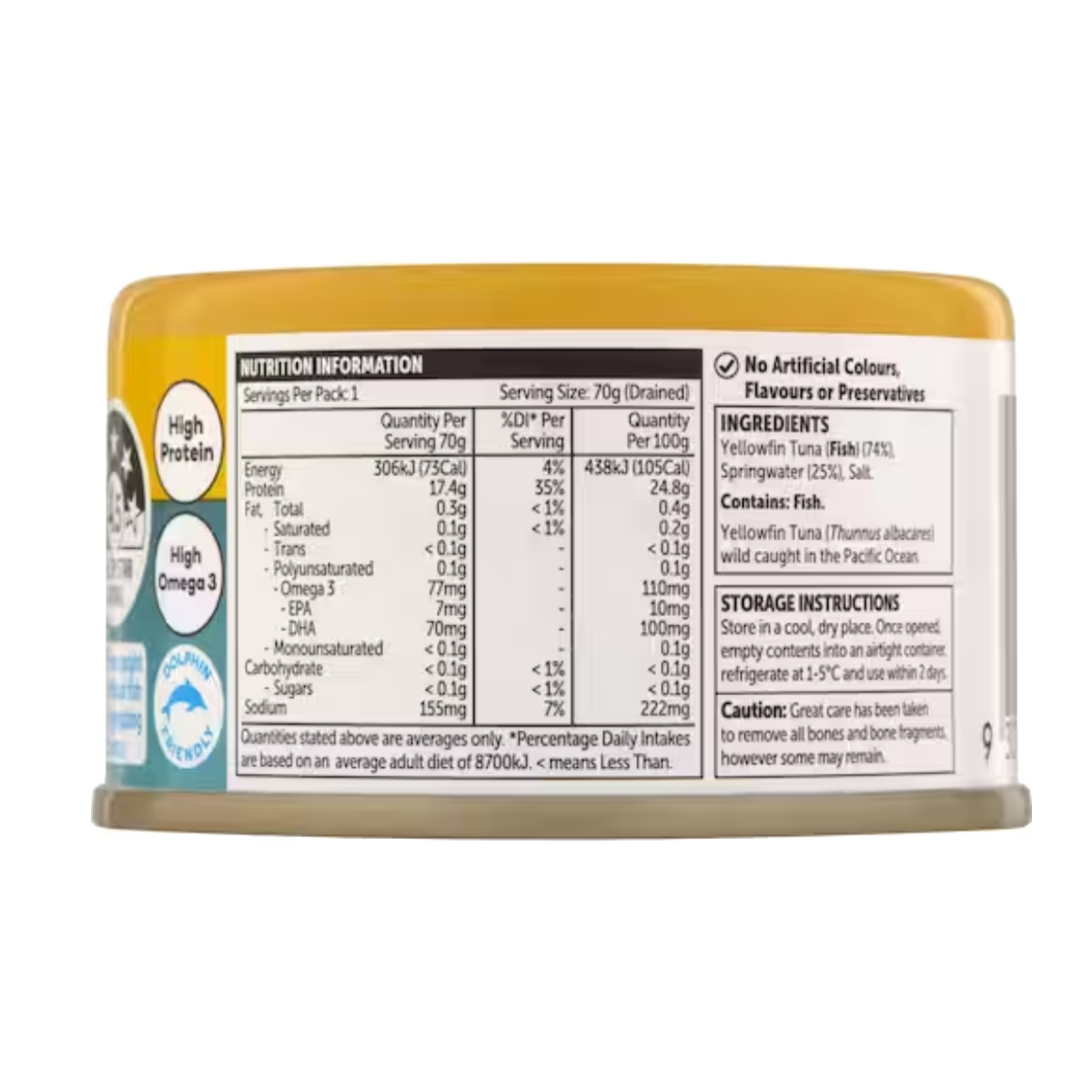 WW Yellowfin Tuna In Springwater 95g