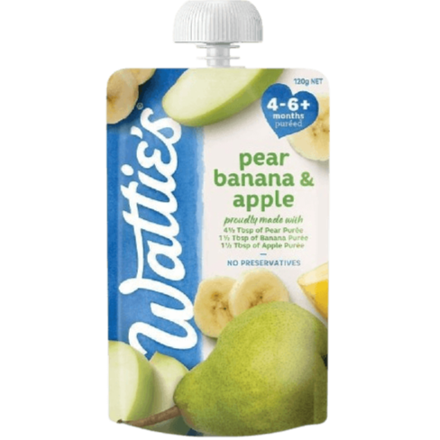 Watt Baby Food Pear Banana&Apple 120g