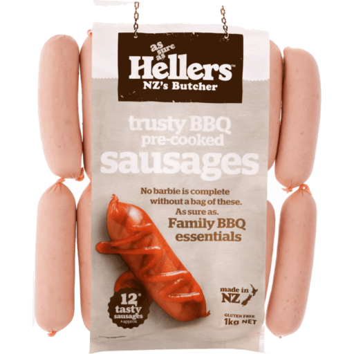 Heller's Trusty BBQ Pre-Cooked Sausages 1kg - Frankie Supermarket