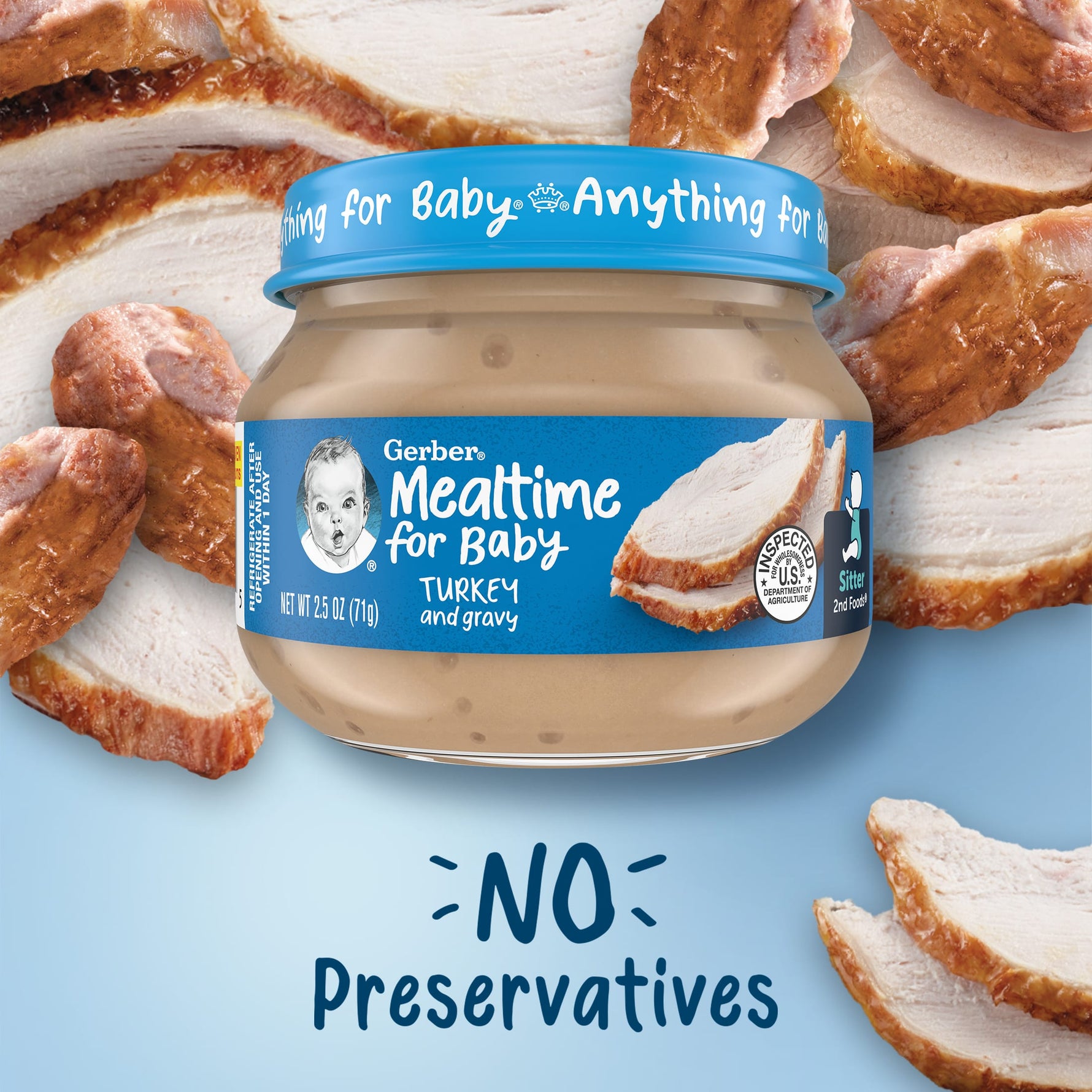 Gerber Baby Food Turkey In Gravy 2.5oz