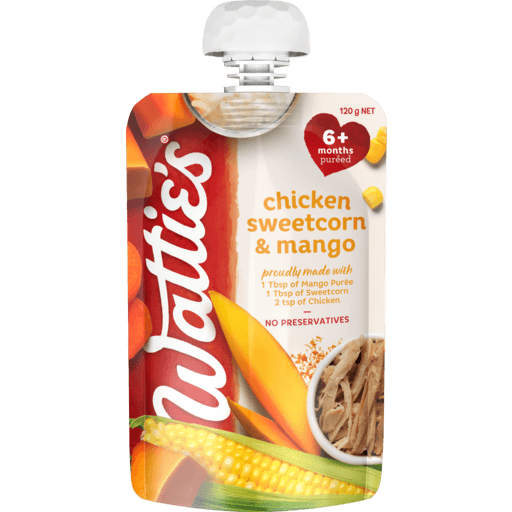 Watt Baby Food Chick S/Corn Mango 120g