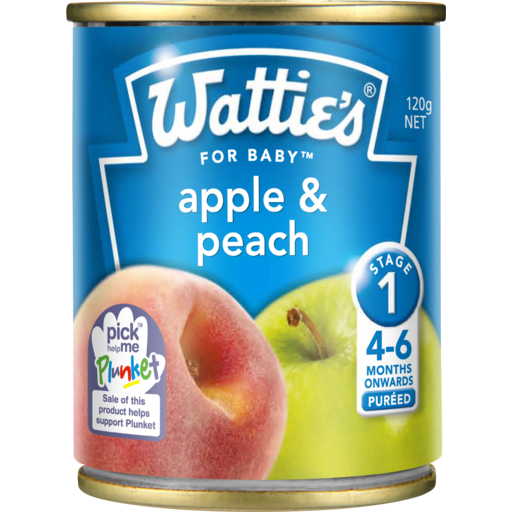 Watt Baby Food Apple & Peach 120g/24