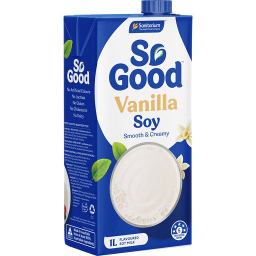 So Good Uht Soy Milk Vanila 1Ltr