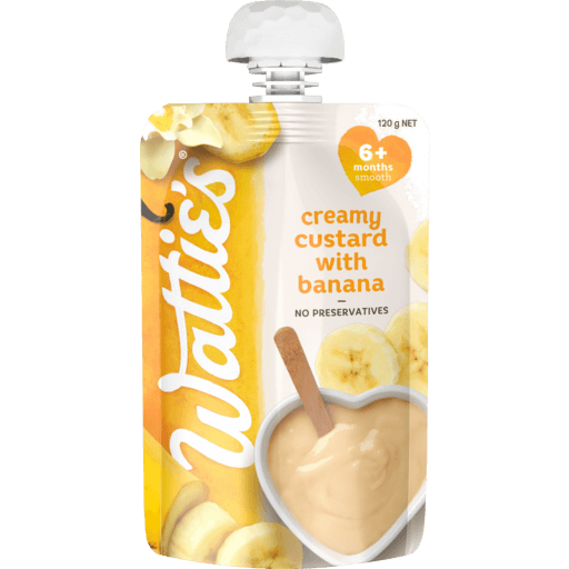 Watt Baby Food Custard Banana 120g/6