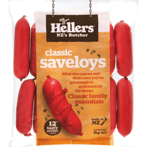 Heller's Classic Saveloys Sausages 1kg - Frankie Supermarket