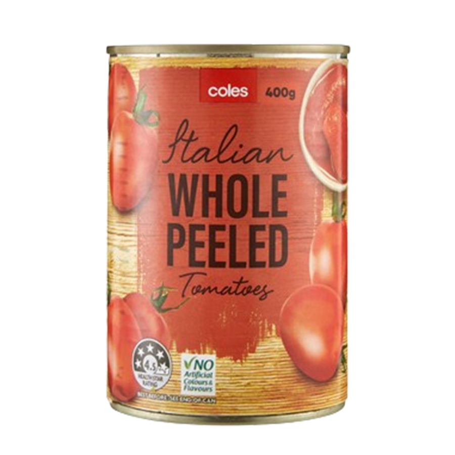 Coles Italia Whole Peel Tomato 400g