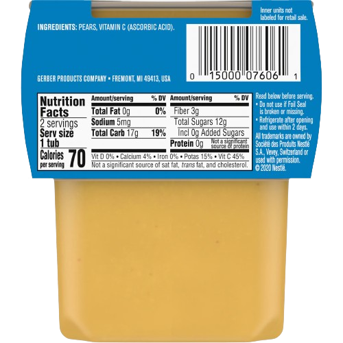 Gerber Baby Food Pear 4oz