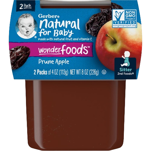 Gerber Baby Food Prune Apple 4oz