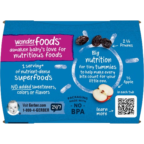 Gerber Baby Food Prune Apple 4oz