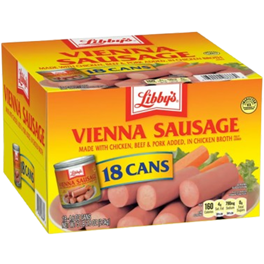 Libby's Yellow Vienna Sausage 4.6oz/130g x 18