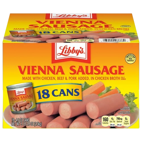 Libby's Yellow Vienna Sausage 4.6oz/130g x 18