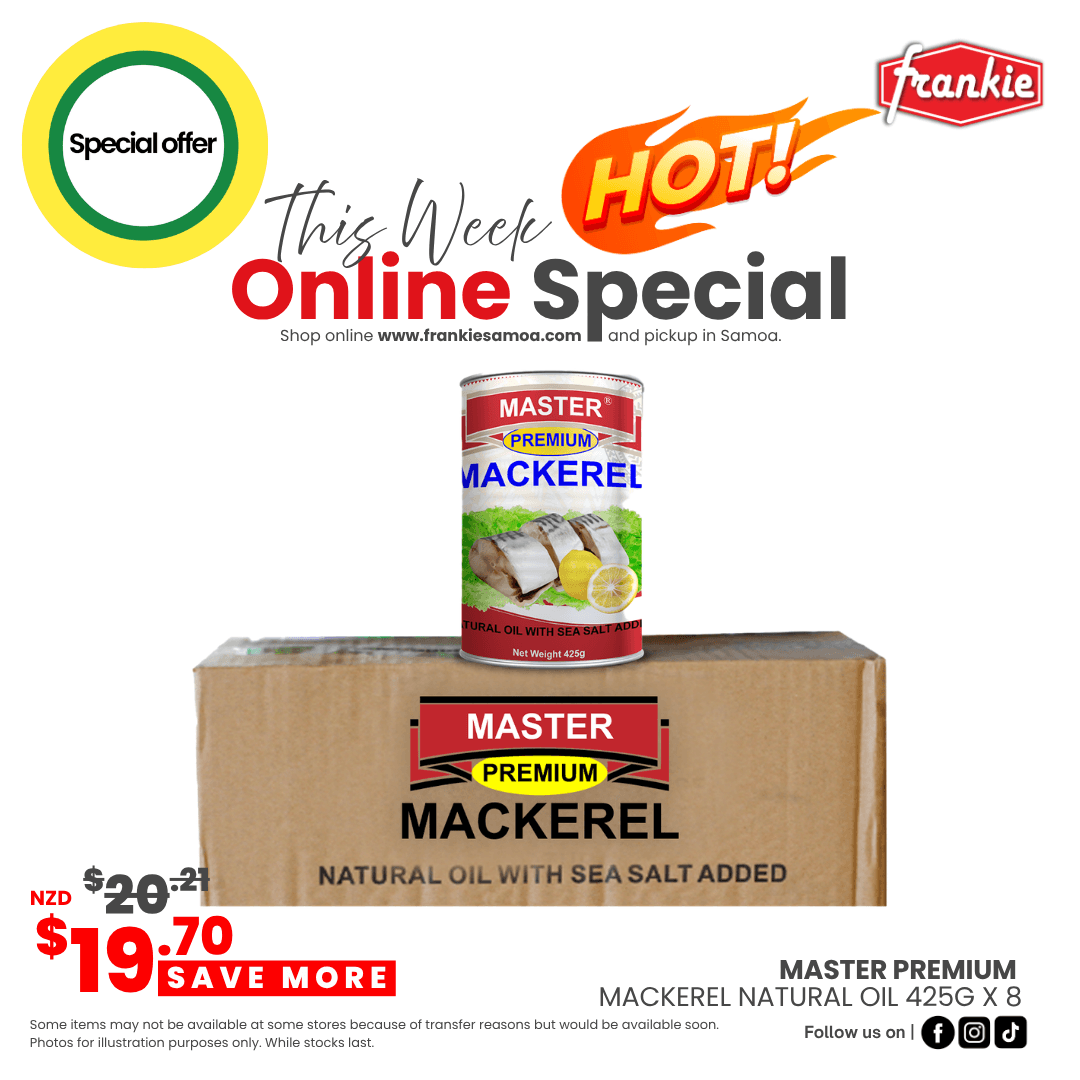 Master Premium Mackerel N/Oil 425g x 8