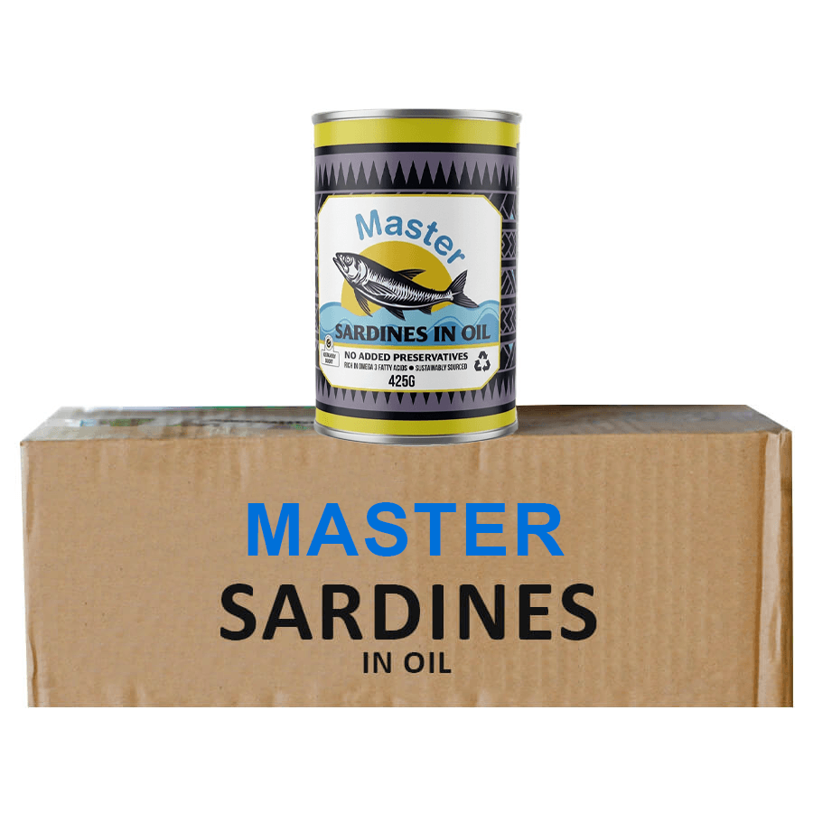 Master Sardine in Natural Oil 425g x 8 - Frankie Supermarket