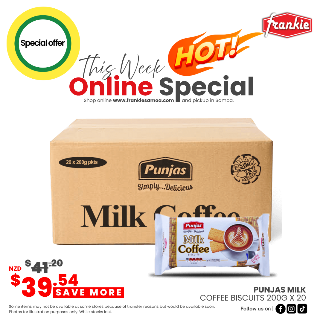 Punjas Milk Coffee Biscuits 200g x 20