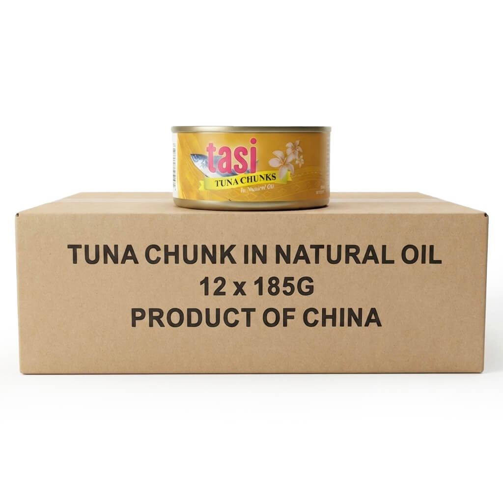 Tasi Tuna Chunks in Natural Oil 185g x 12 - Frankie Supermarket