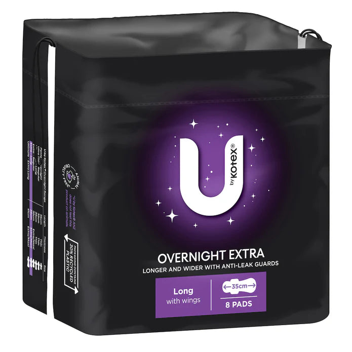 U By Kotex Maxi Pad Overnight Long 8'S