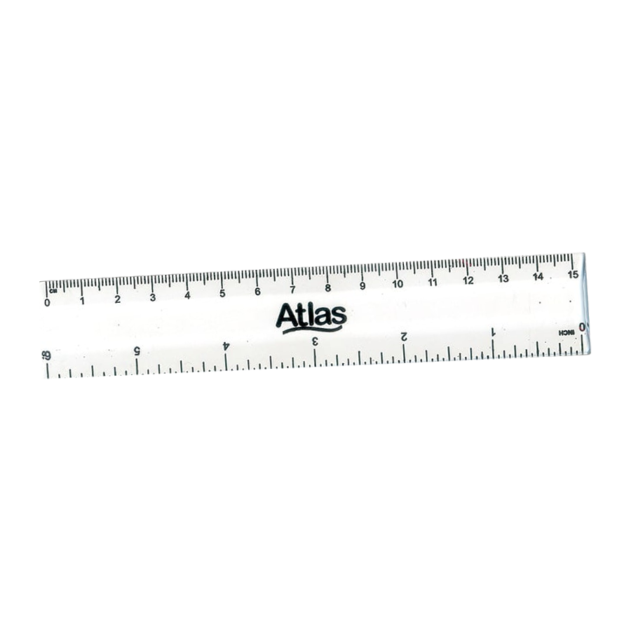 ATLAS 6" Clear Ruler