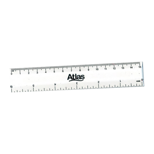 ATLAS 6" Clear Ruler