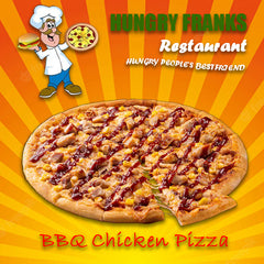 BBQ Chicken Pizza - Available at all Hungry Franks Restaurants