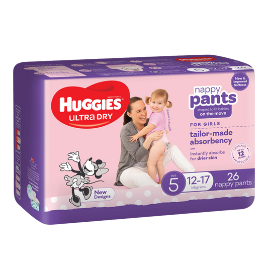 Huggies N/Pants Walker Girl Size 5 (12-17kg), 26 Pack