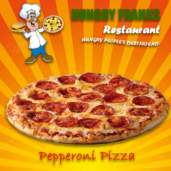 Pepperoni Pizza - Available at all Hungry Franks Restaurants