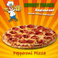 Pepperoni Pizza - Available at all Hungry Franks Restaurants