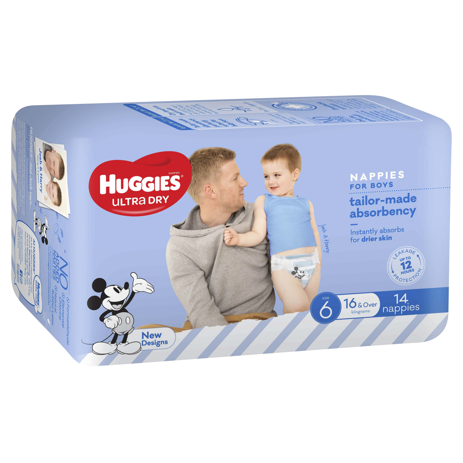 Huggies Ultra Dry Junior Boy Size 6 (16kg+), 14 Pack