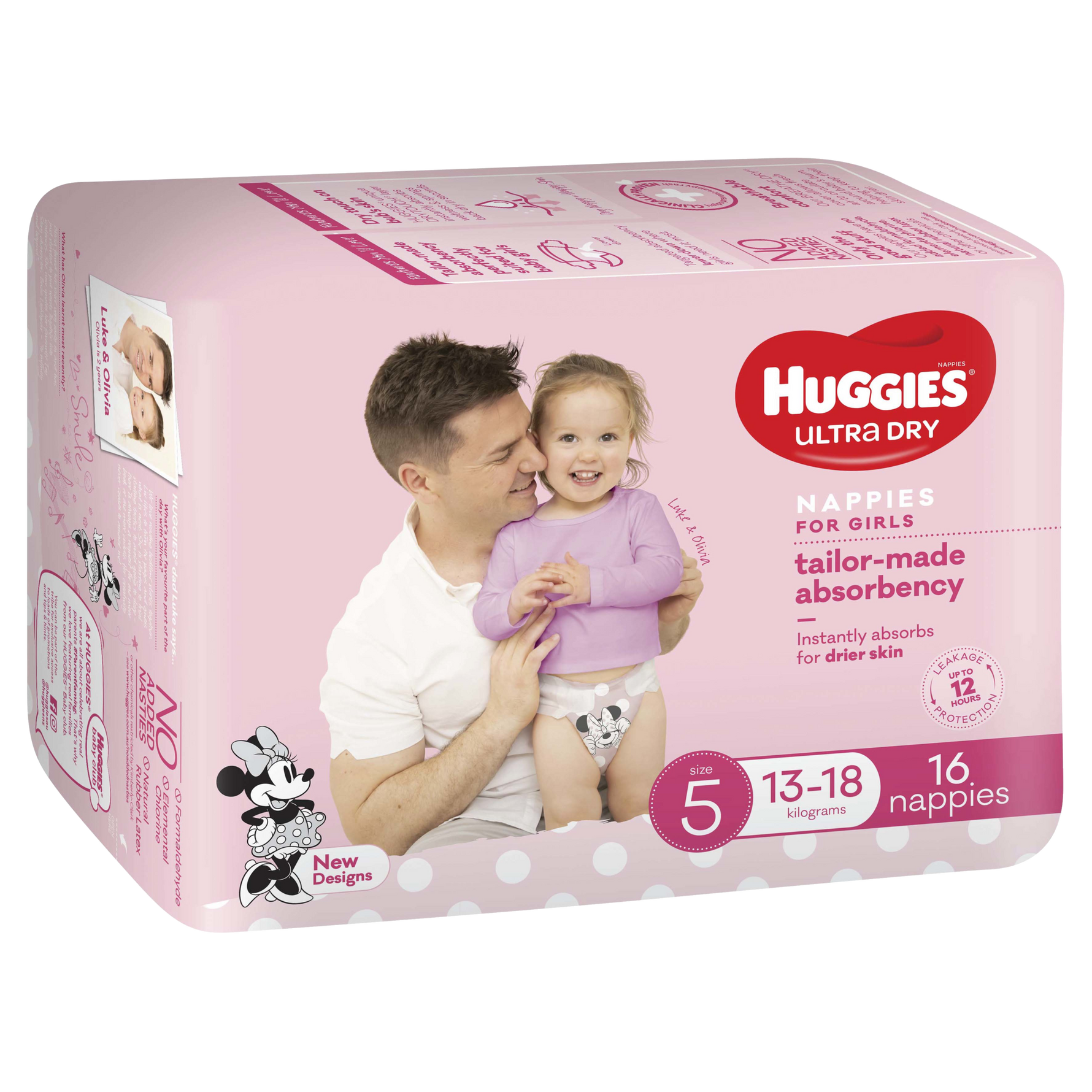 Huggies Ultra Walker Girl Size 5 (13-18kg), 16 Pack