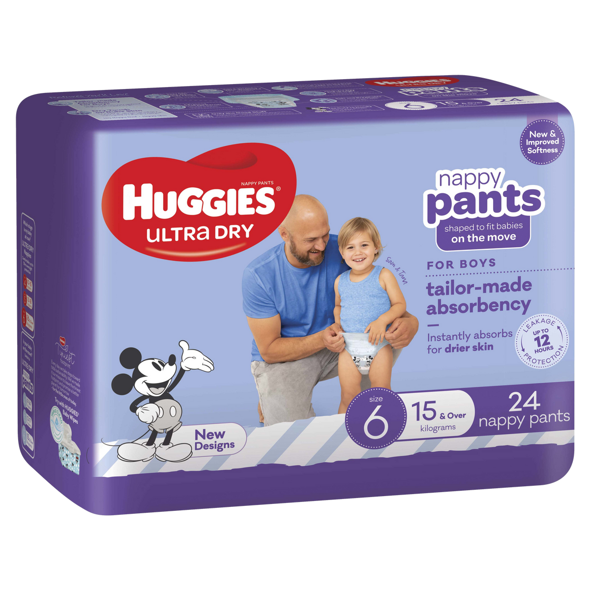 Huggies N/Pants Junior Boy Size 6 (15kg+), 24 Pack