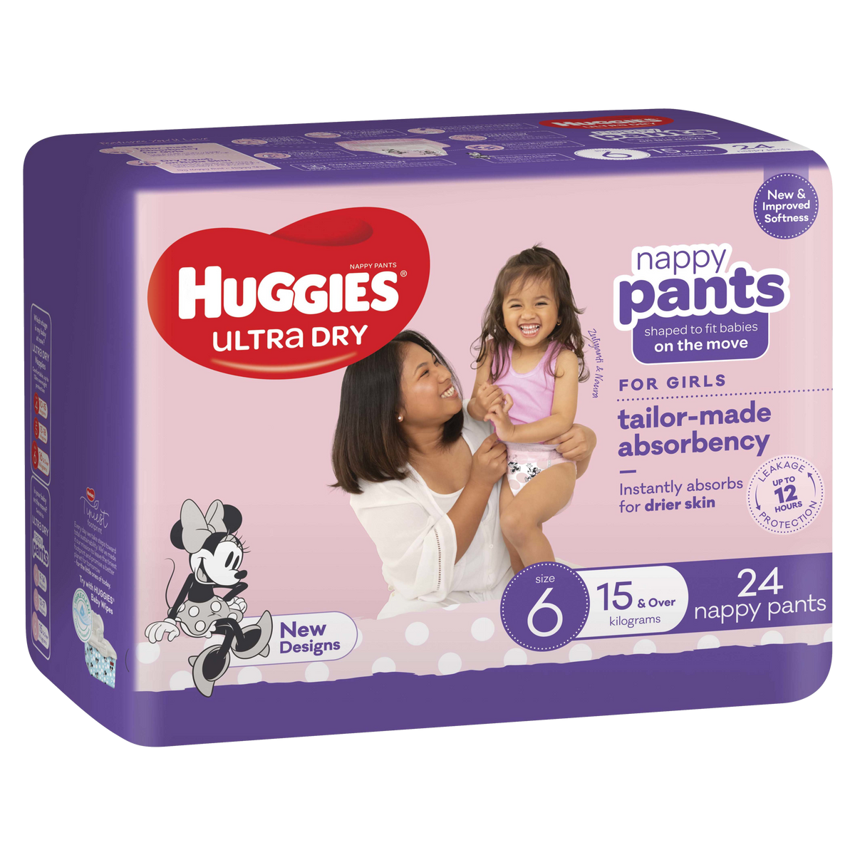 Huggies N/Pants Junior Girl Size 6 (15kg+), 24 Pack