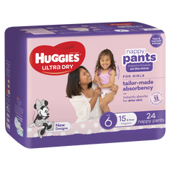 Huggies N/Pants Junior Girl Size 6 (15kg+), 24 Pack