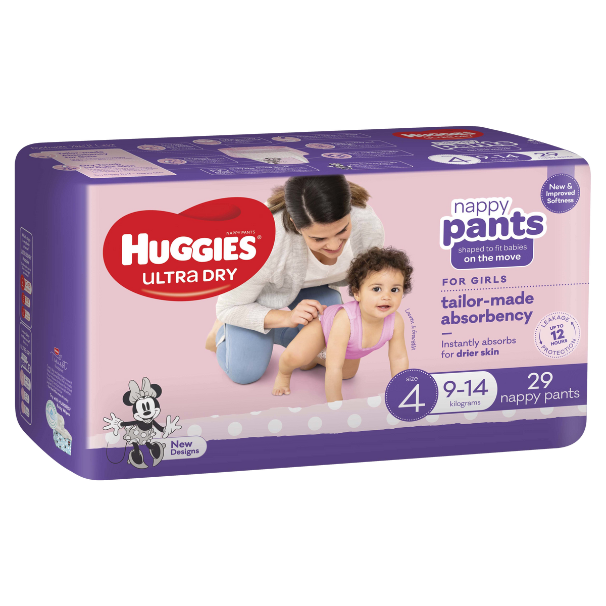 Huggies N/Pants Toddler Girl Size 4 (9-14kg), 29 Pack