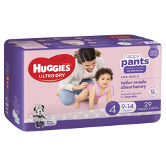 Huggies N/Pants Toddler Girl Size 4 (9-14kg), 29 Pack